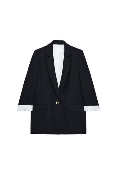 PRINTED CUFF BLAZER - Black by Zara