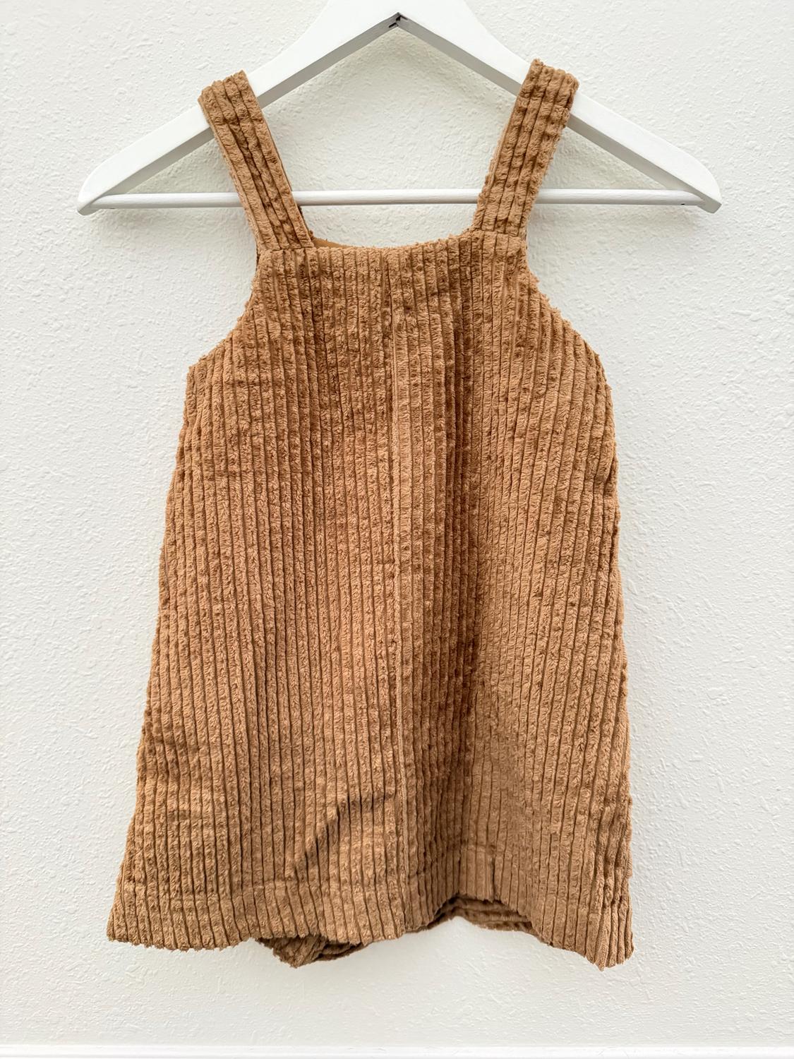 BUTTONED CORDUROY PINAFORE DRESS - Image 2