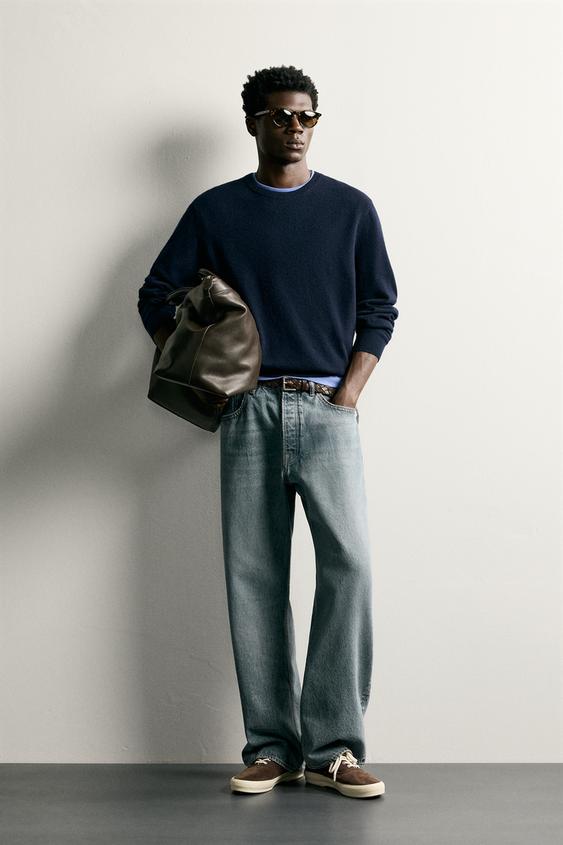 RELAXED FIT ULD-SWEATER - marine fra Zara - Billede 0