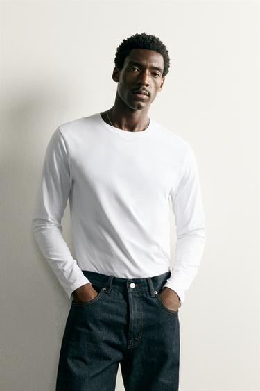 BASIC SLIM FIT T-SHIRT - White by Zara