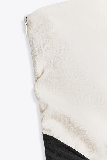 KNOT DETAIL MIDI DRESS - Black / White by Zara - Image 6