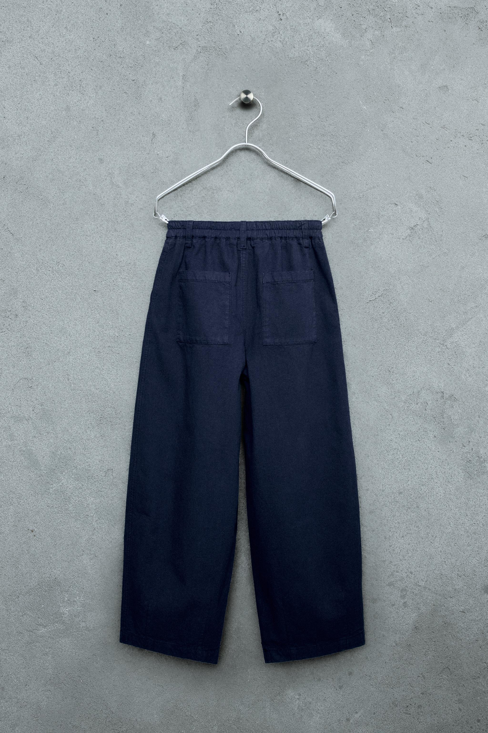STORIESZ - PANTALON BAGGY À PINCES EN COTON ET LIN
