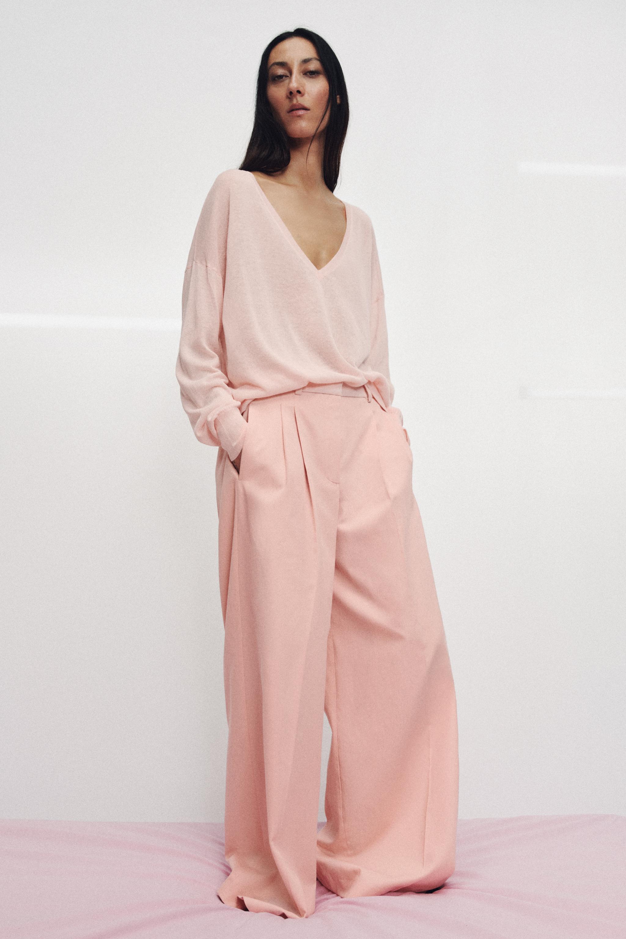 ZW COLLECTION PLEATED WIDE LEG PANTS