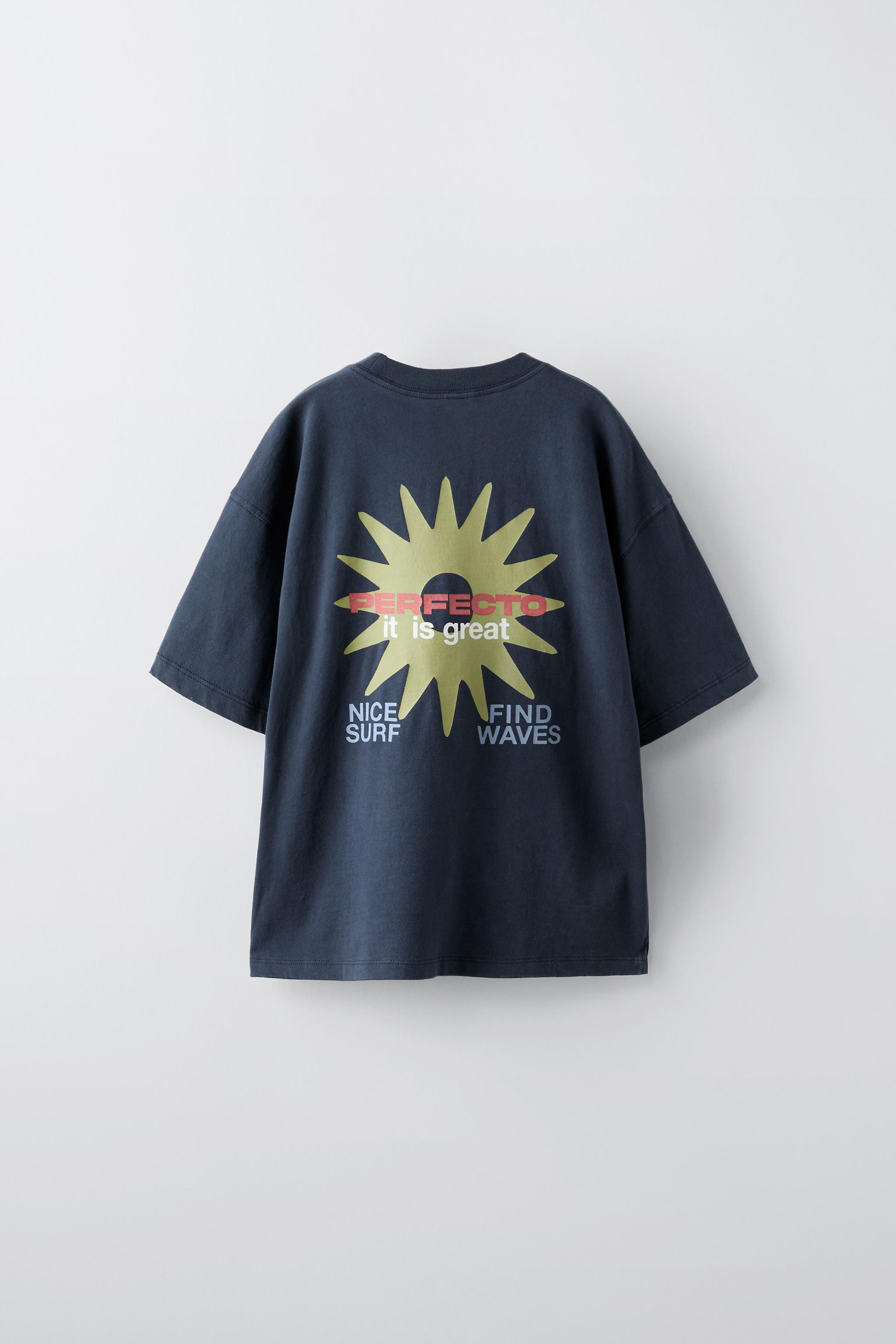 プリントTシャツ - ネイビーブルー | ZARA Japan / 日本