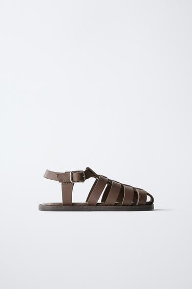 CANGREJERA PIEL HEBILLA - Marrón de Zara