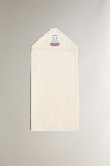 SPACESHIP HOODED BABY TOWEL - Oyster-white by Zara - Image 2