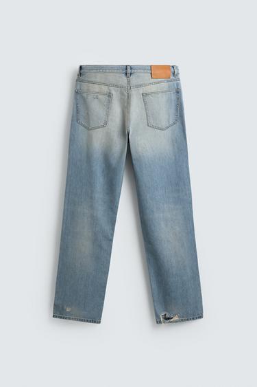 STRAIGHT FIT JEANS - Light blue by Zara - Image 7