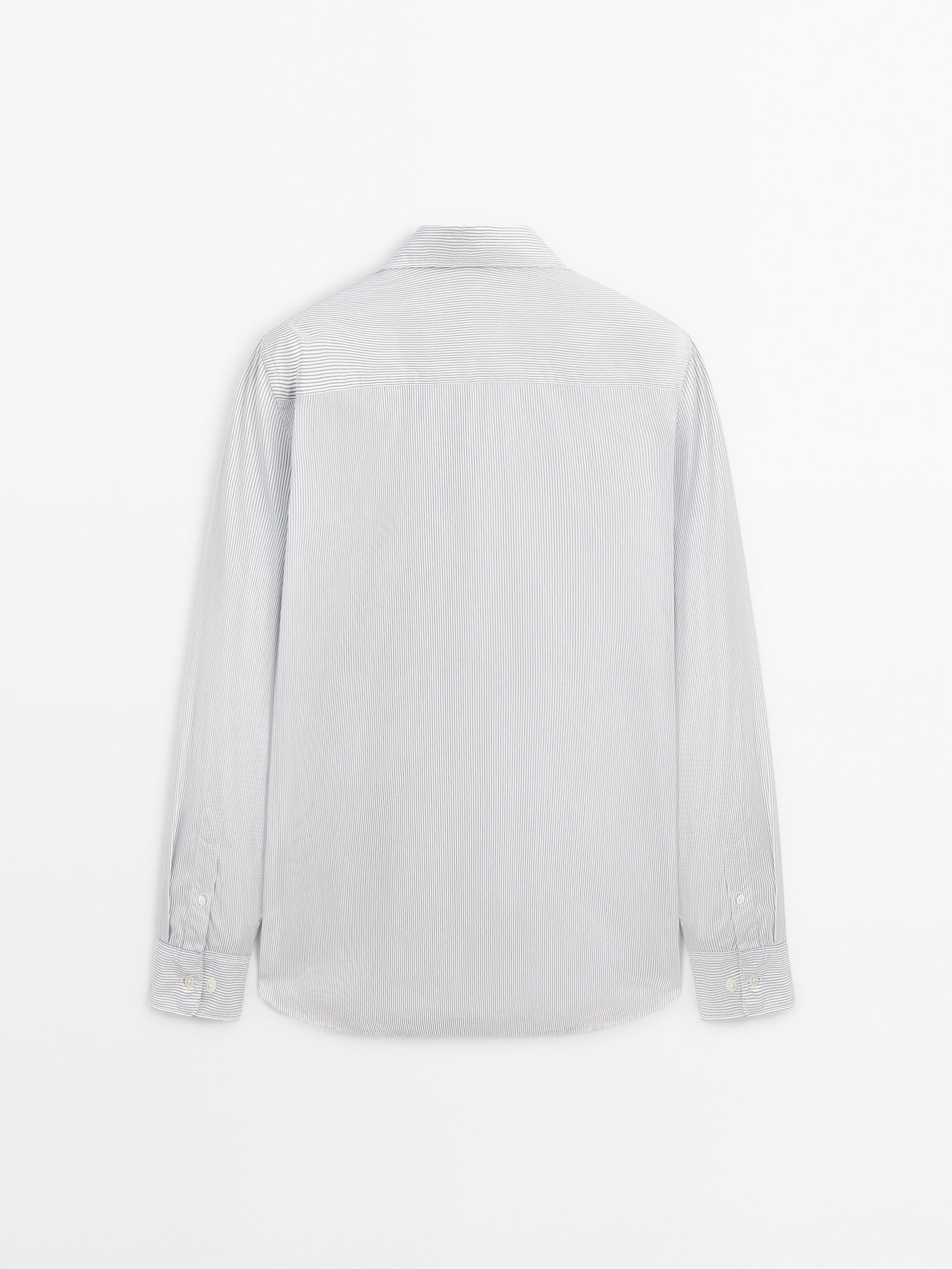Chemise coupe microraya regular fit
