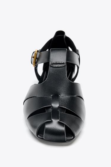 FLAT CAGE SANDALS - Black by Zara - Image 2