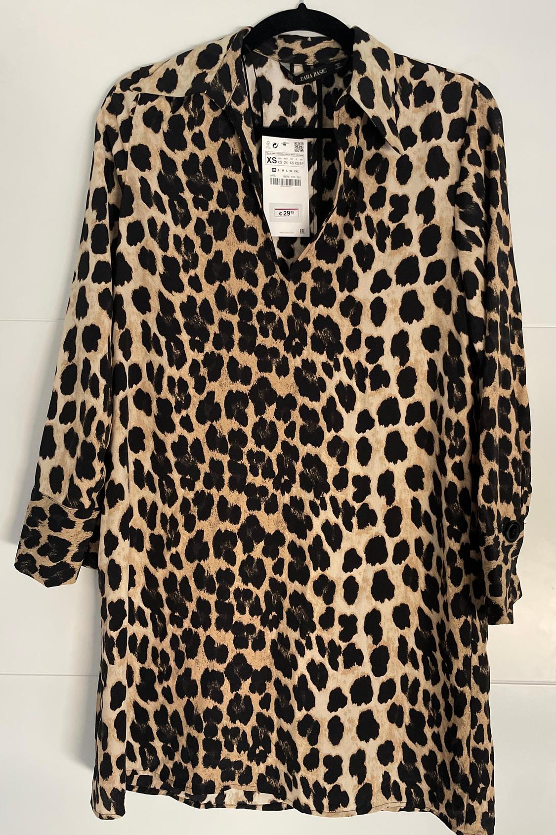 LEOPARD PRINT SHIRT DRESS