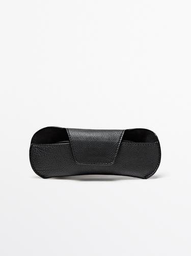 Zara Nappa leather glasses case - Black