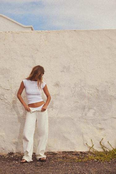 BOATNECK TOP - White by Zara