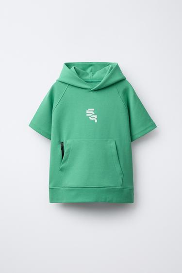 SPORTY INTERLOCK HOODIE - Green by Zara