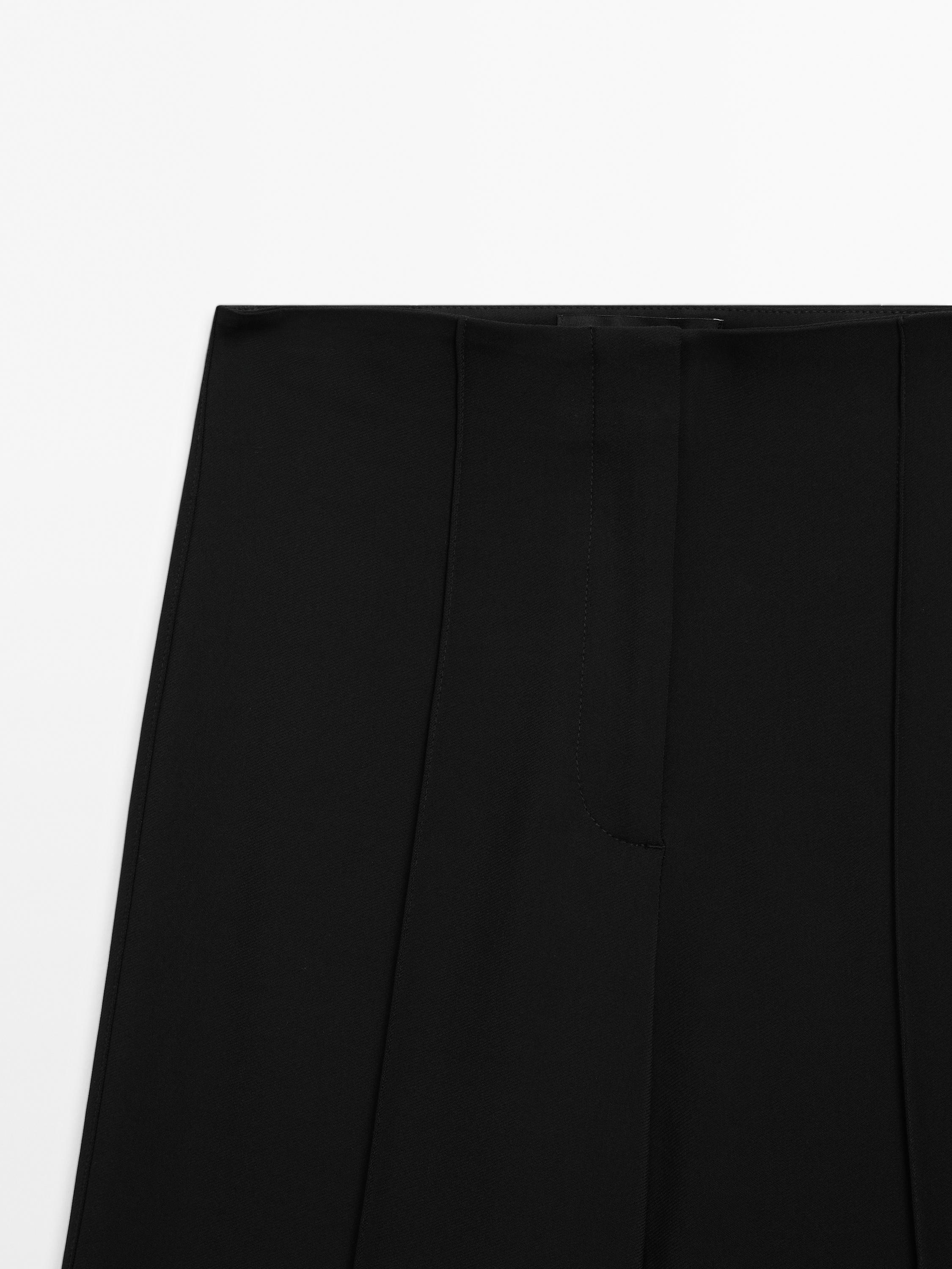 Flared trousers with zip - Black | ZARA United States