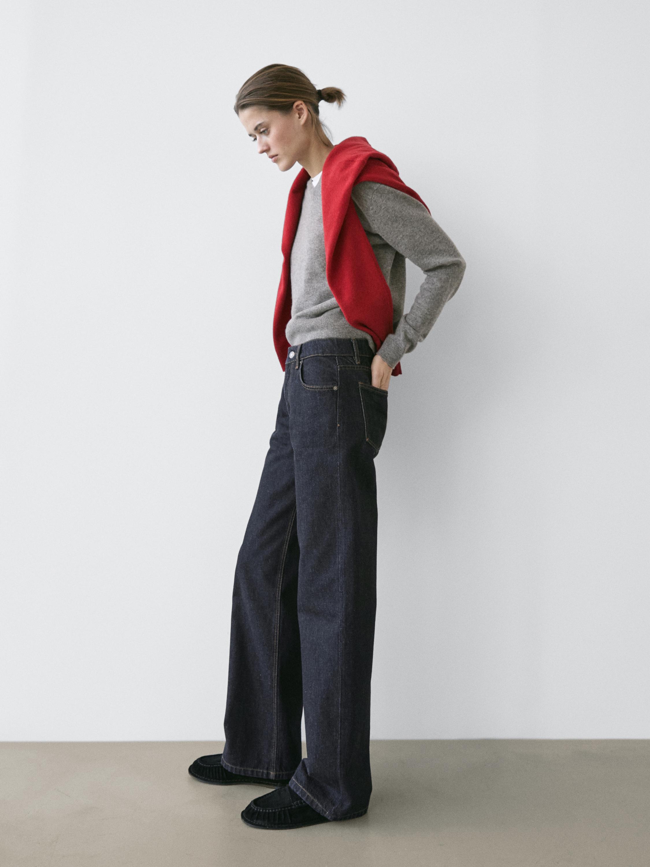 Mid-rise wide-leg jeans — Blue