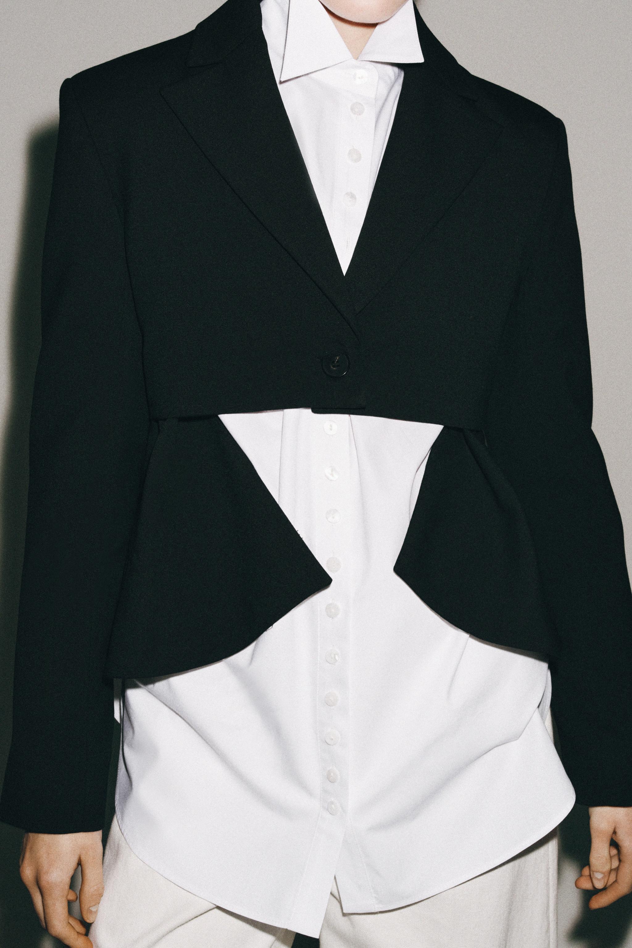 ZW COLLECTION ASYMMETRIC BLAZER - Black | ZARA United Kingdom