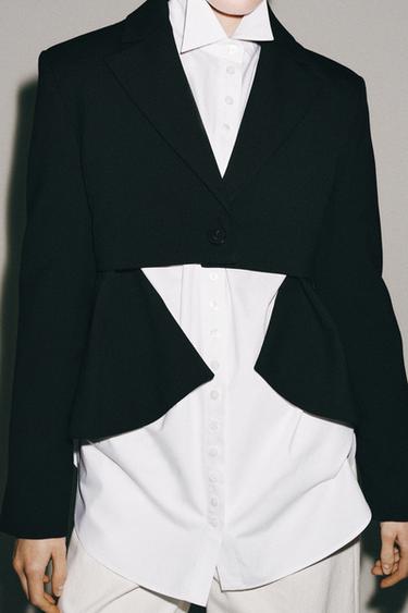ZW COLLECTION ASYMMETRIC BLAZER - Black by Zara - Image 2