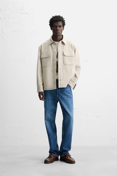 COMFORT TEXTURED OVERSHIRT - Beige by Zara - Image 0