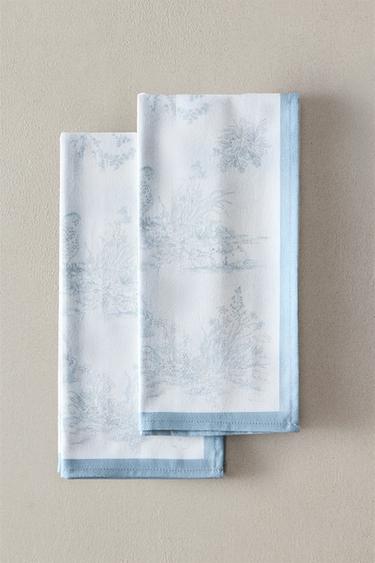 PACK OF EASTER TEA TOWELS (PACK OF 2) - Greenish by Zara - Image 0