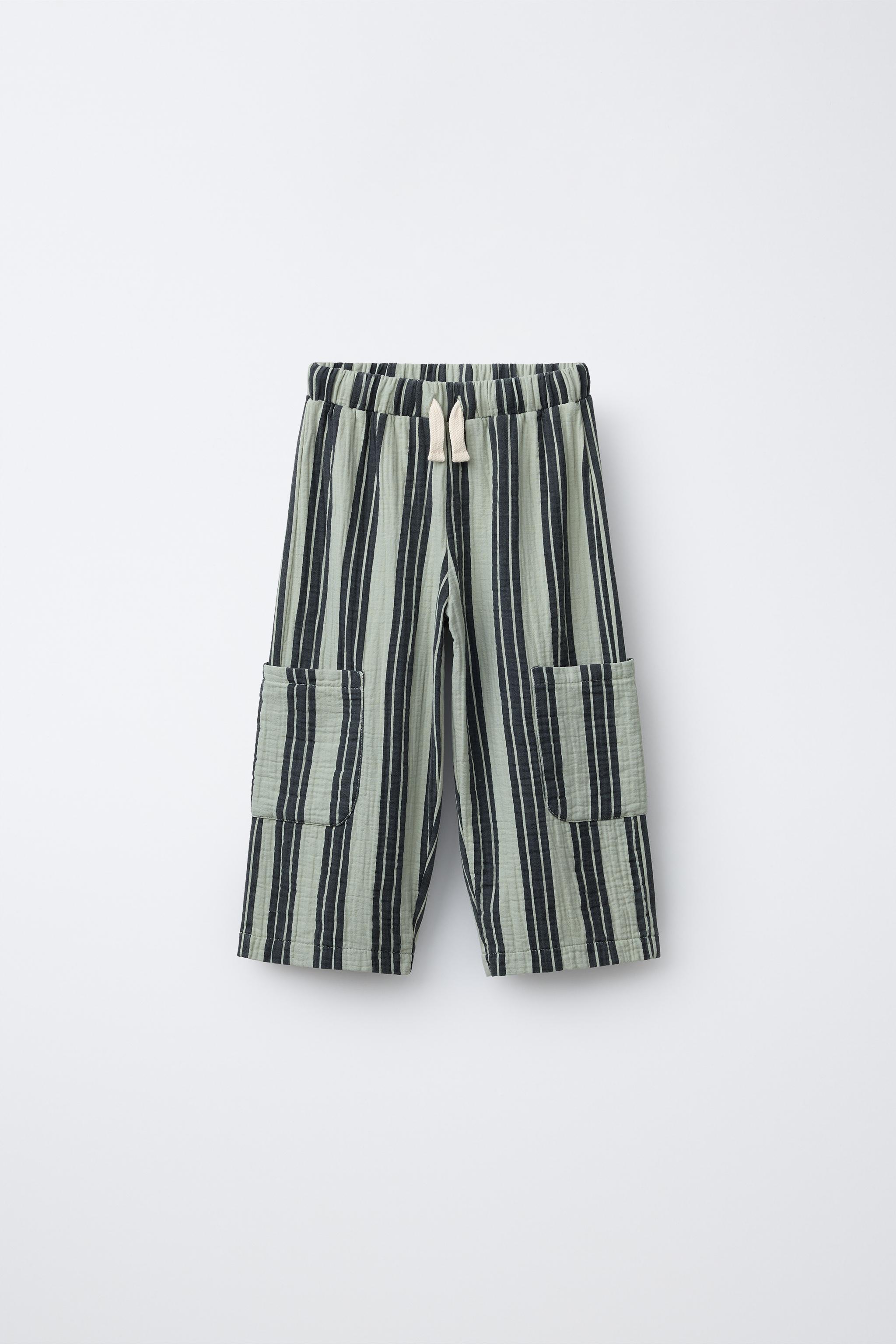 PANTALON TEXTURÉ À RAYURES
