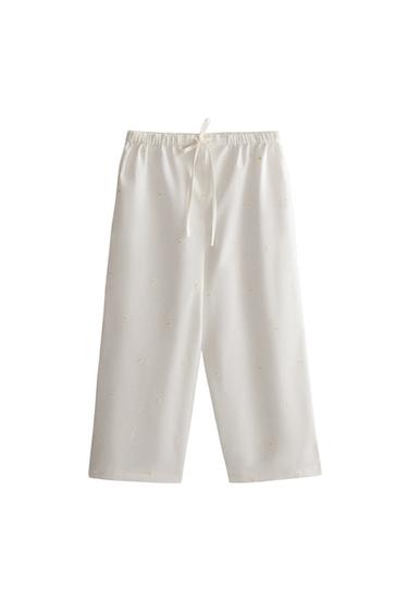 CALÇAS MARGARIDAS - Branco-marfim da Zara