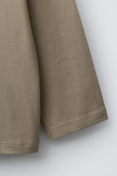 LOGO PRINT T-SHIRT - Brown / Green by Zara - Image 3