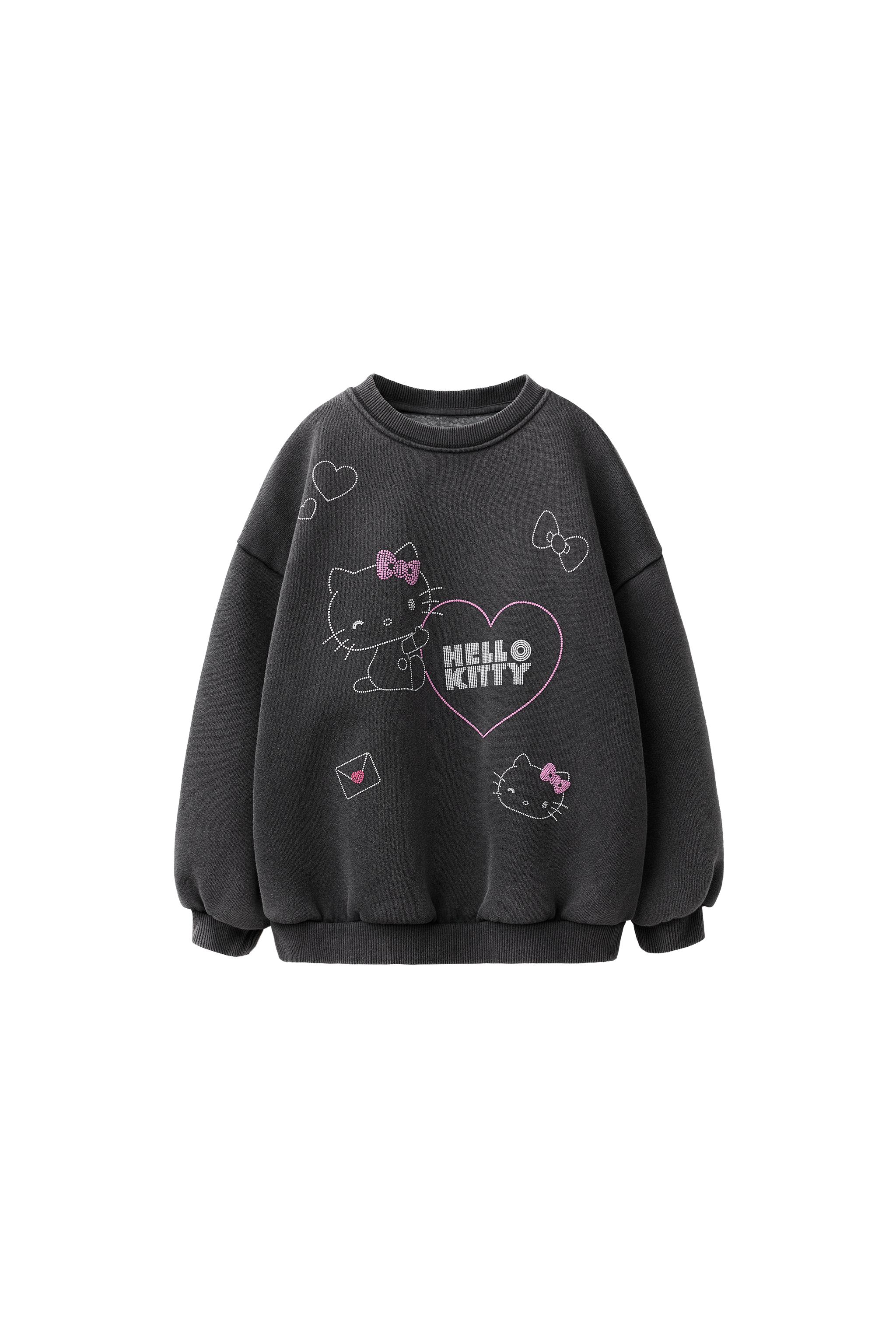 HELLO KITTY © SANRIO SWEATSHIRT - Anthracite grey | ZARA United 