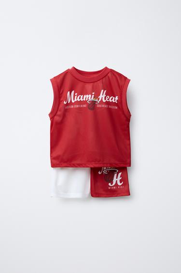 MIAMI HEAT NBA © T-SHIRT AND BERMUDA SHORTS SET - Intense red by Zara - Image 0