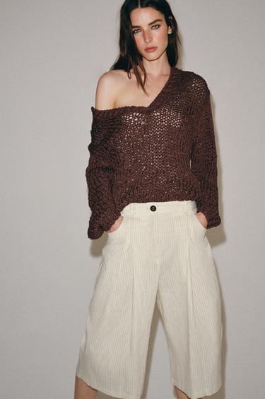 ZW COLLECTION STRIPED BERMUDA SHORTS WITH DARTS - striped by Zara - Image 8