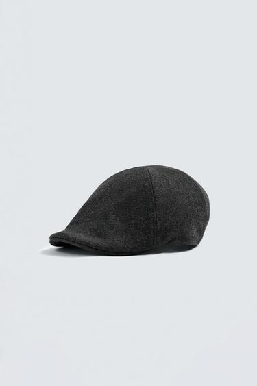 Zara FLANNEL BERET - Dark gray