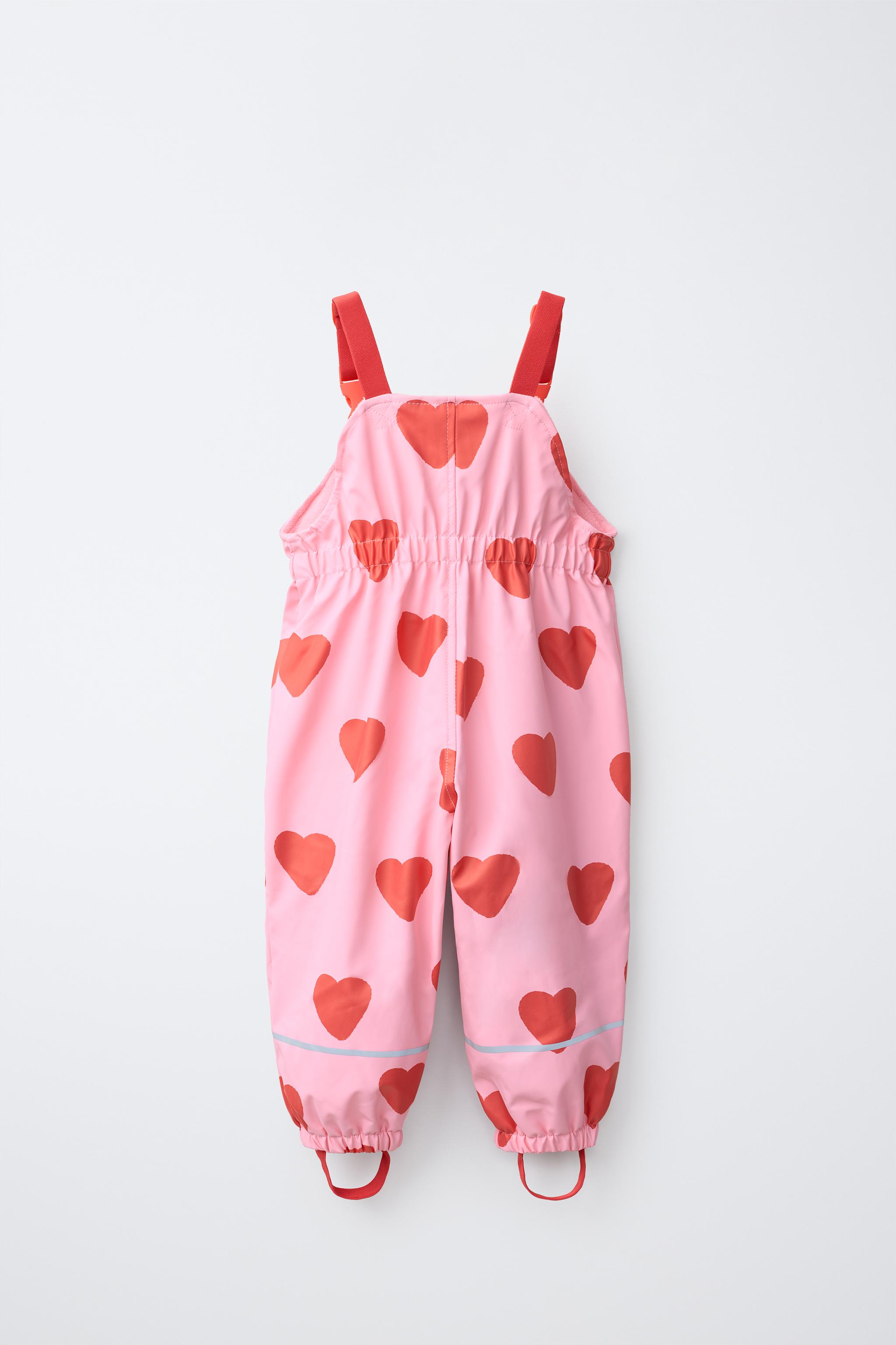WATER-RESISTANT PRINTED FLEECE-LINED OVERALLS - Pink | ZARA United