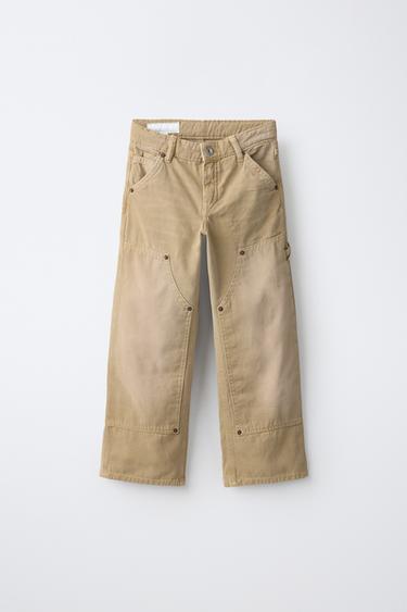 CARPENTER CANVAS PANTS — taupe brown 1