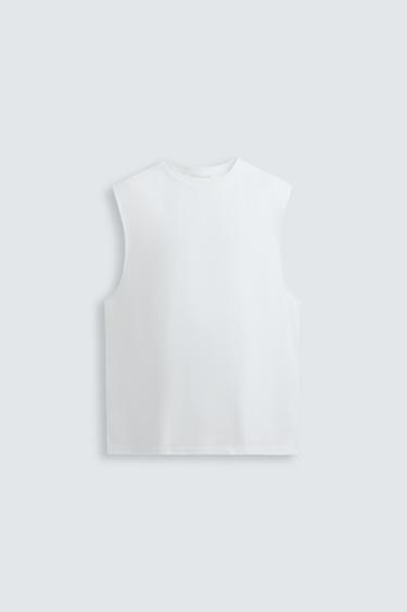 CAMISETA TANK RELAXED FIT - Blanco de Zara
