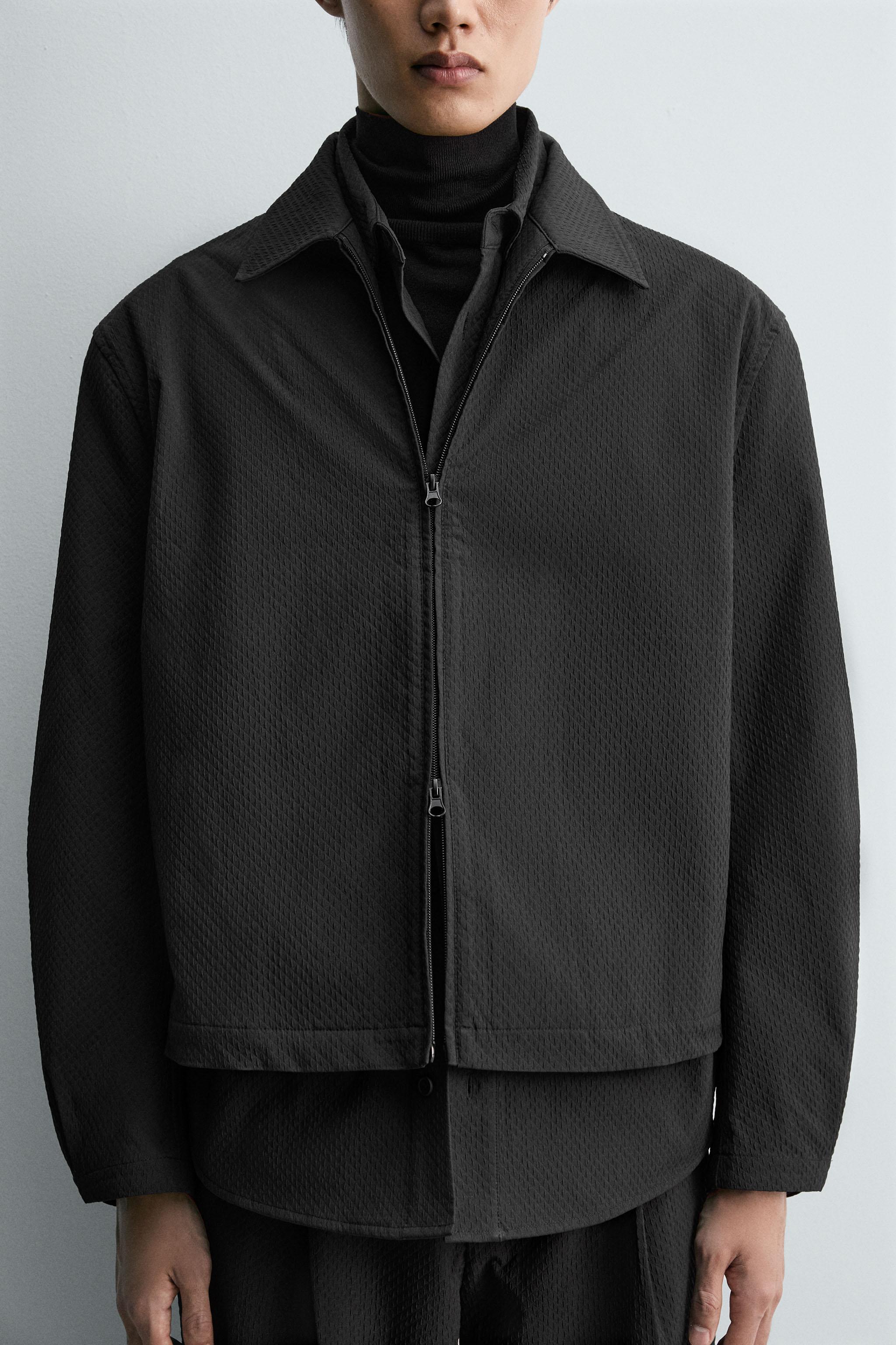 ジオメトリックジャカードジャケット - ブラック | ZARA Japan