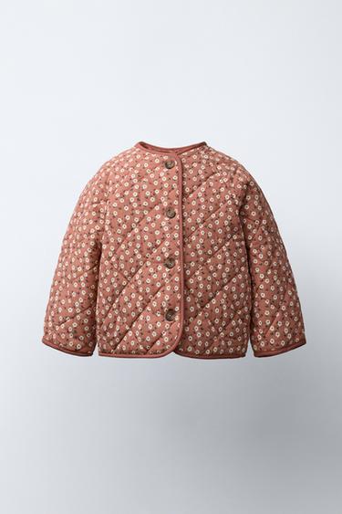 FLORAL PRINT NYLON JACKET - Dark pink by Zara - Image 0