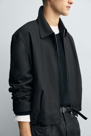 VESTE COUPE DÉCONTRACTÉE À CHEVRONS - Noir de Zara - Image 4