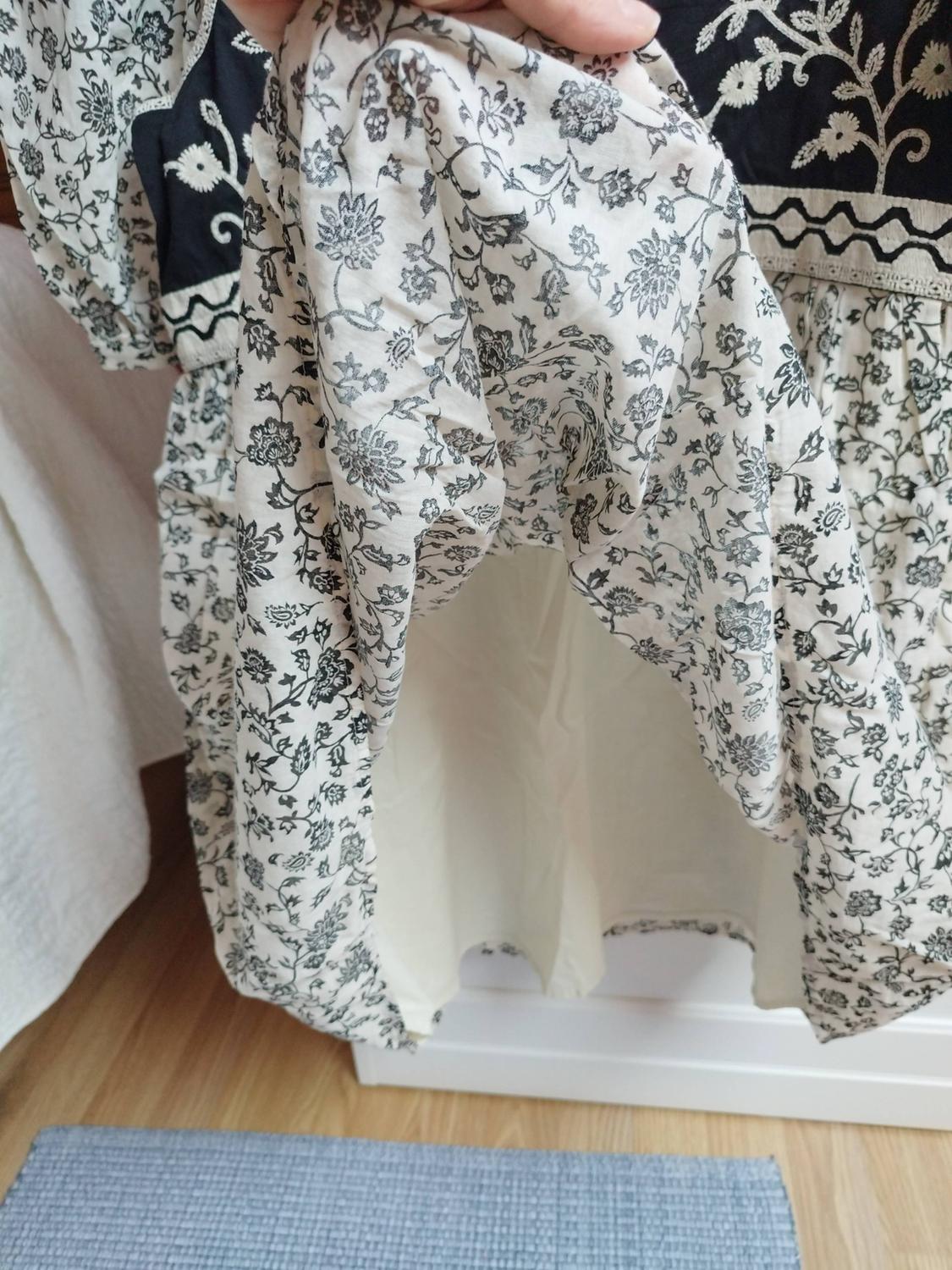 FLORAL PRINT COMBINED SHORT DRESS - Image 5