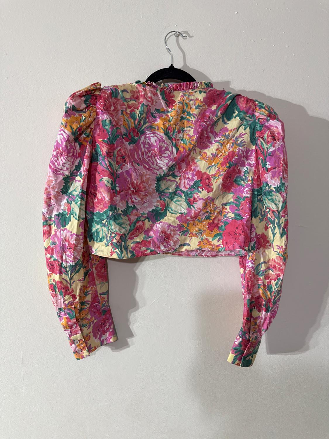FLORAL PRINT CROPPED TOP - Image 2