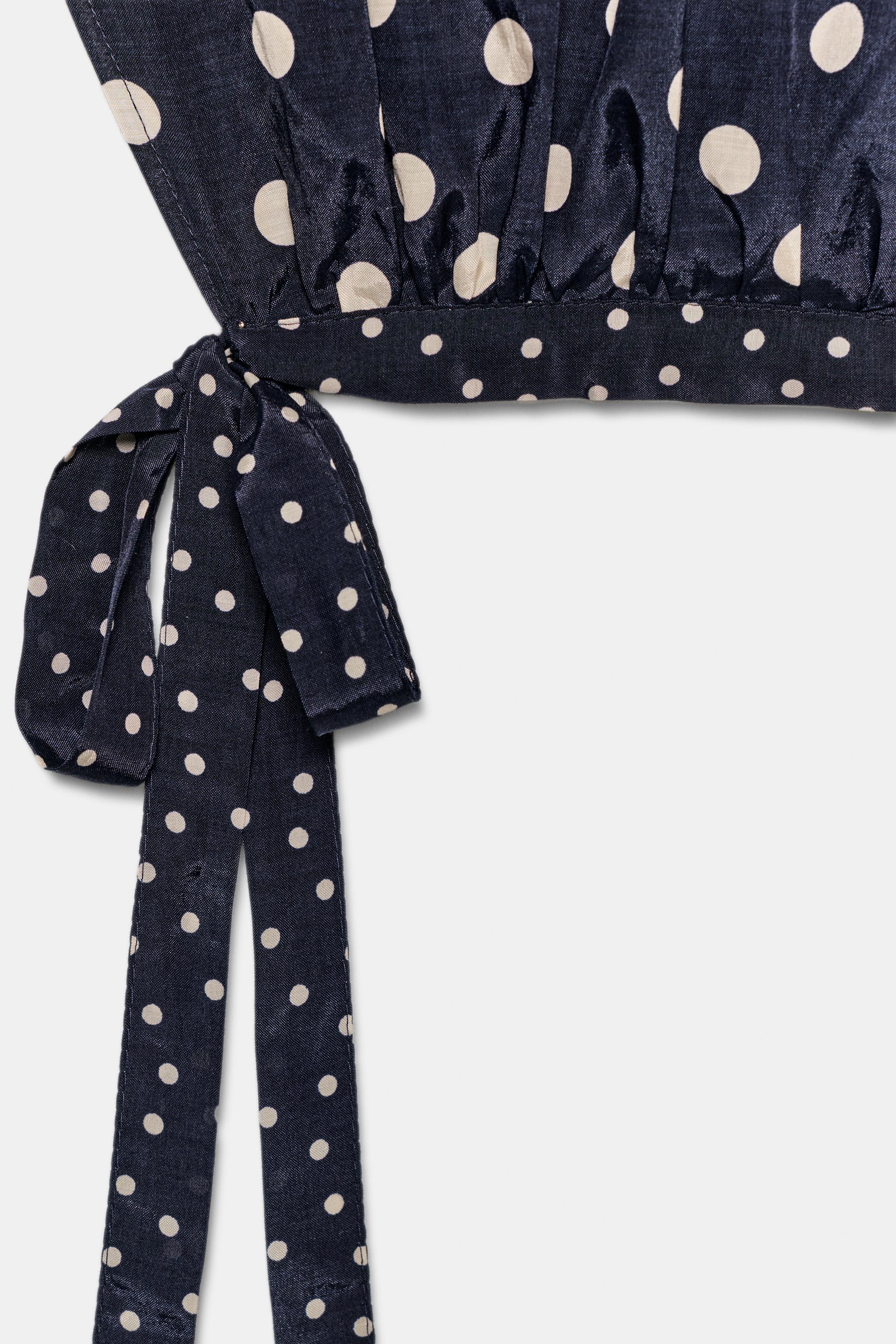 Женские брюки Zara ZW COLLECTION POLKA DOT BALLOON PANTS — фото 4