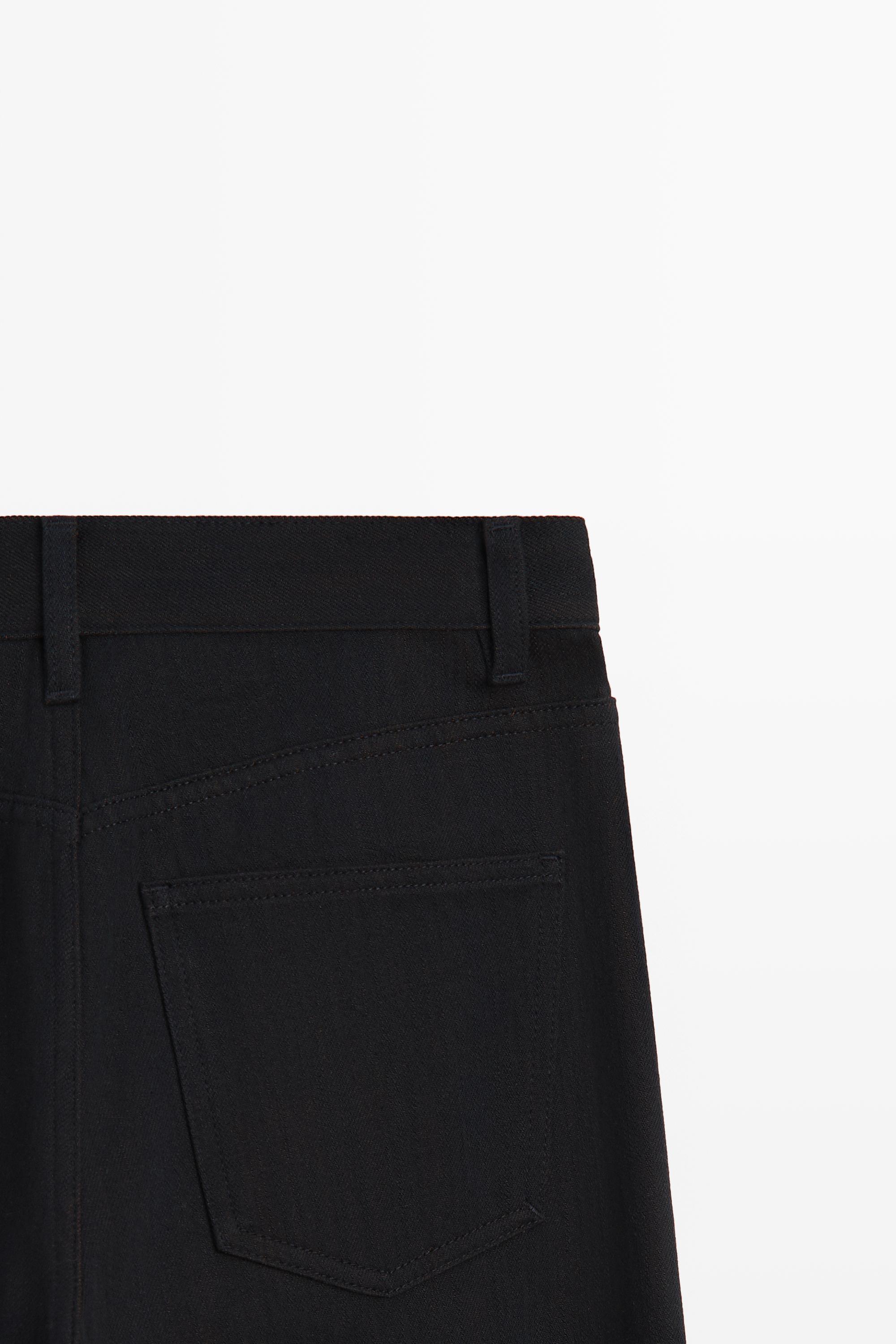 Jean wide leg taille moyenne à revers