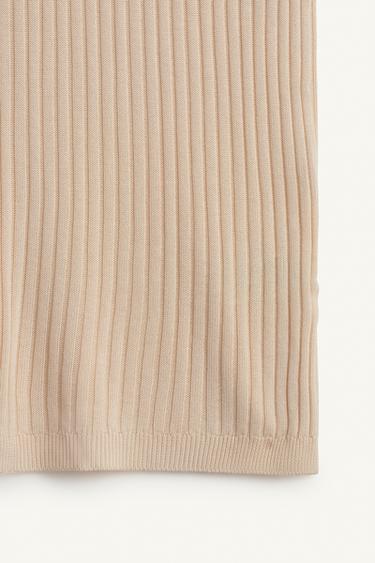 DÉBARDEUR EN MAILLE TP - Écru / Bleu de Zara - Image 7