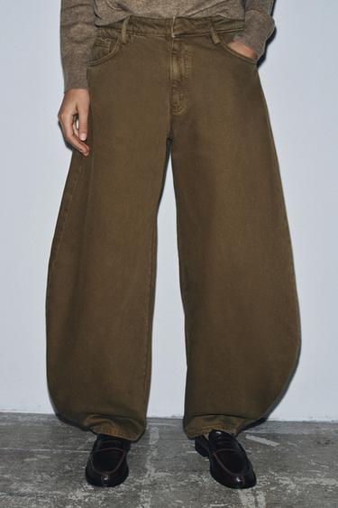 JEAN ZW COLLECTION BALLOON TAILLE NORMALE - Kaki de Zara - Image 3