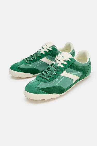 BASKETS RUNNING - Vert de Zara - Image 3