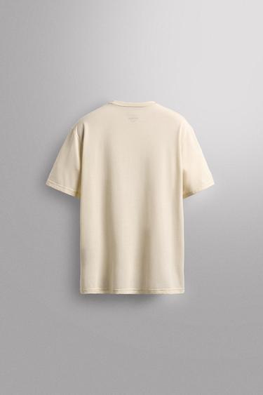 T-SHIRT SOFT STRUCTURÉ - Blanc ivoire de Zara - Image 6