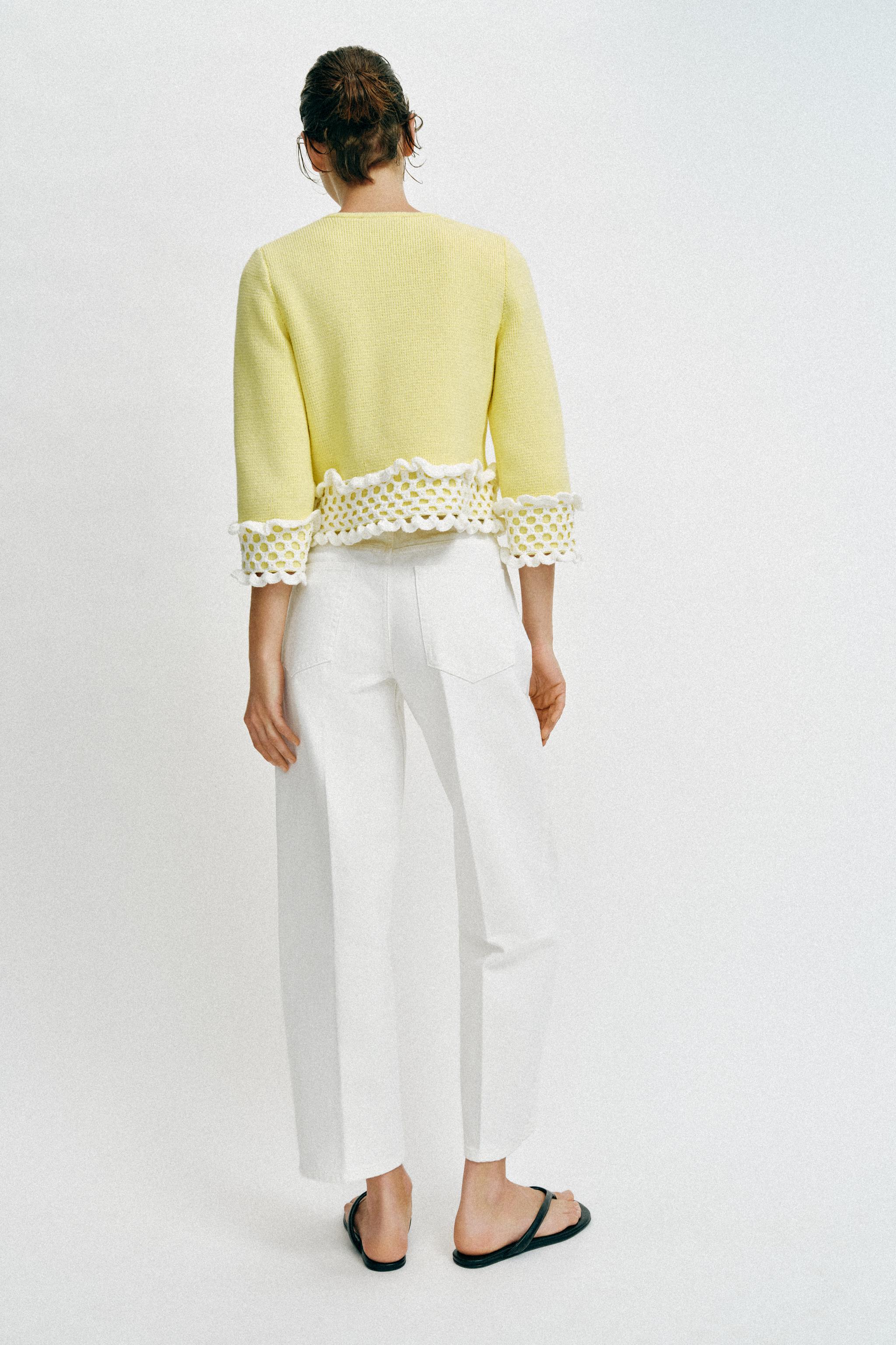 COMBINATION CROCHET KNIT JACKET