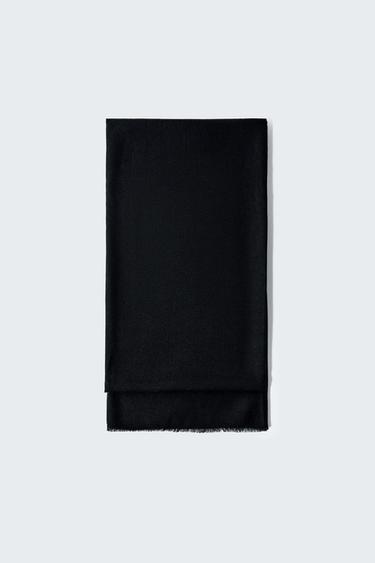 Zara SOLID SOFT SCARF - Black