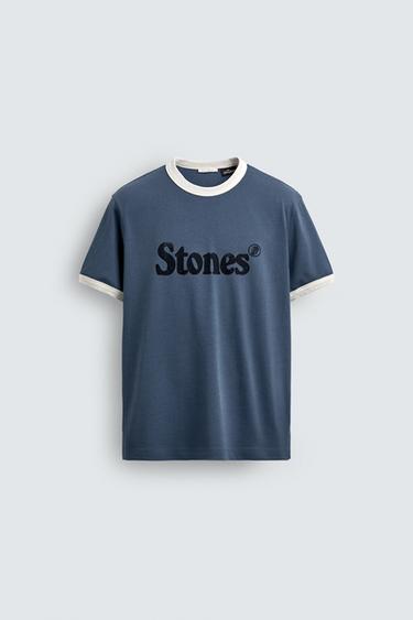 Zara THE ROLLING STONES ® T-SHIRT - Mid-blue