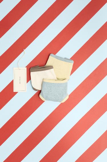 ZARA TIMELESS - PACK DE TRES BRAGUITAS DETALLE VIVOS CONTRASTE - Multicolor de Zara