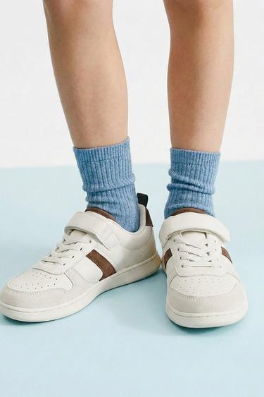 Zara LEATHER BAREFOOT SNEAKERS - Off White