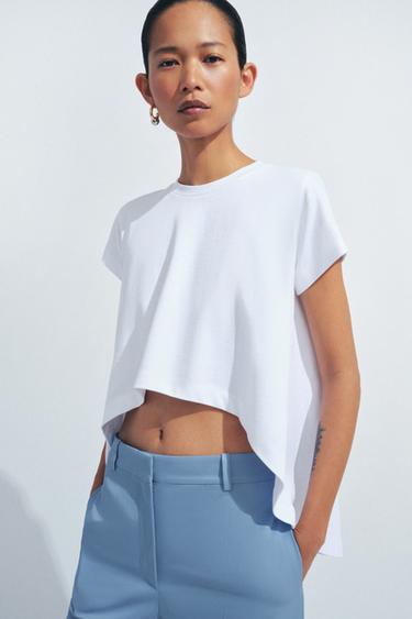 PANTALON DROIT ZW COLLECTION - Bleu de Zara